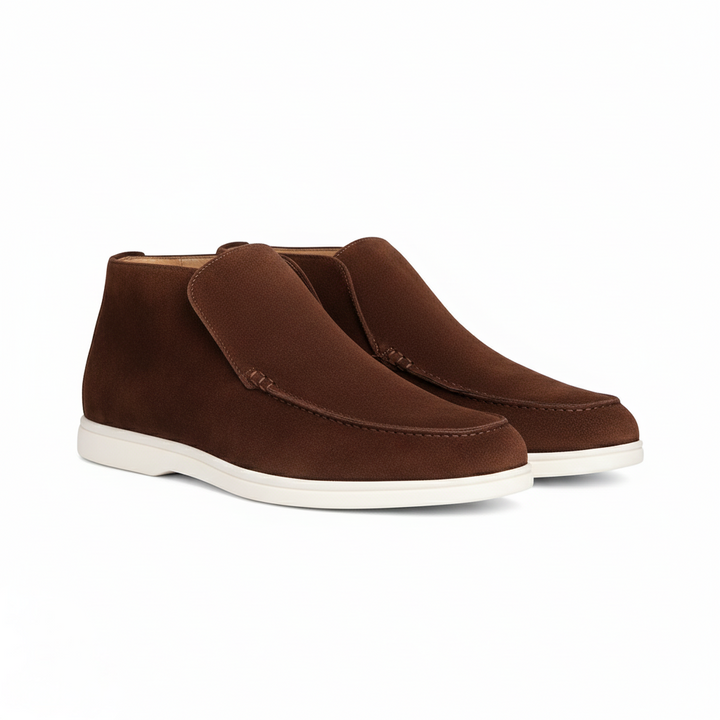 Men’s Coffee Suede Loafers - Vincenzo