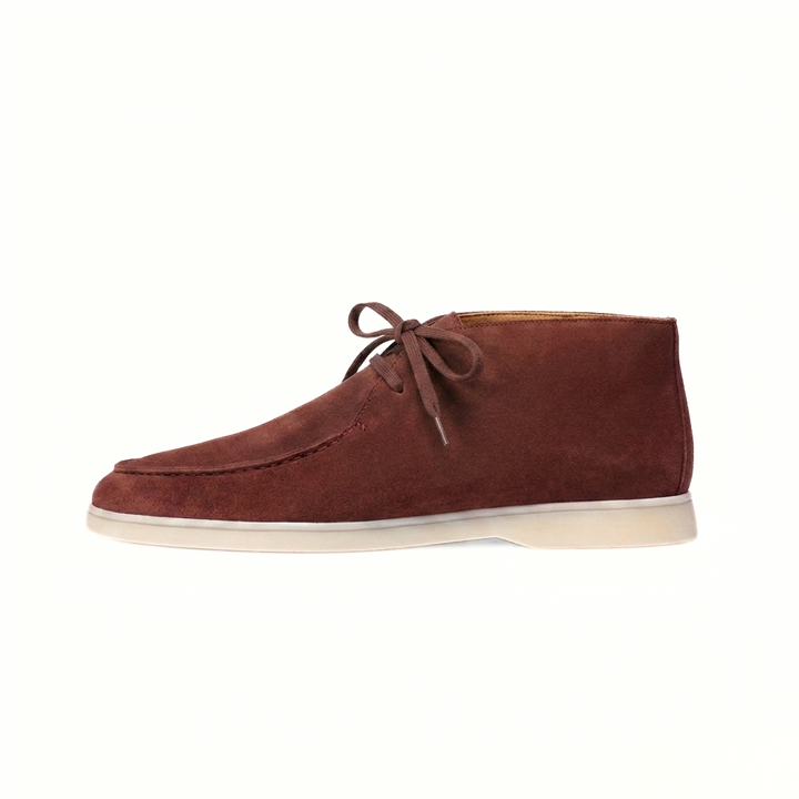 Men’s Dark Brown Suede Loafers - Revello