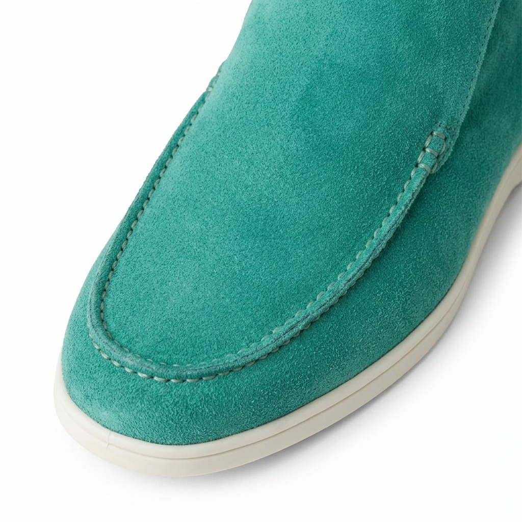 Men’s Turquoise Suede Loafers - Vincenzo