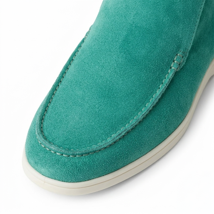 Men’s Turquoise Suede Loafers - Vincenzo