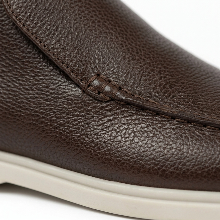 Men’s Dark Brown Leather Loafers - Vincenzo