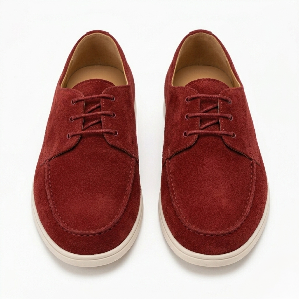 Men’s Red Suede Loafers - Saverio