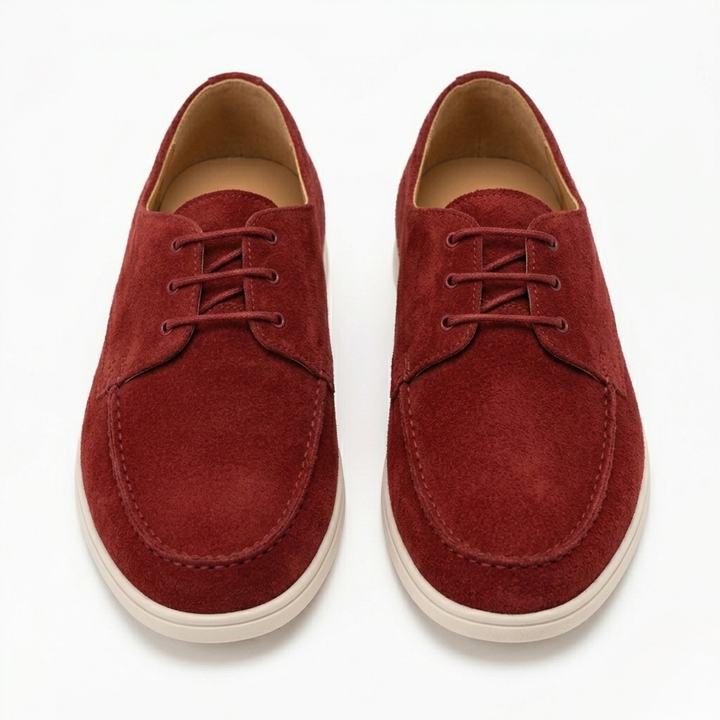 Men’s Red Suede Loafers - Saverio