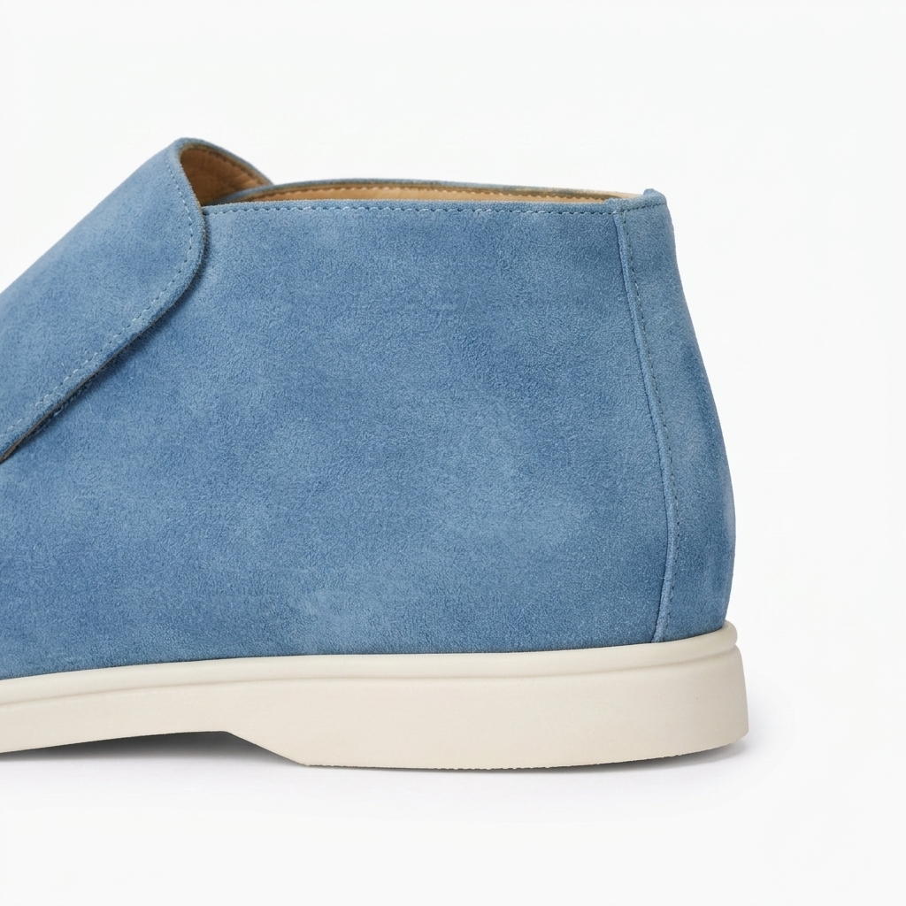 Men’s Sky Blue Suede Loafers - Vincenzo