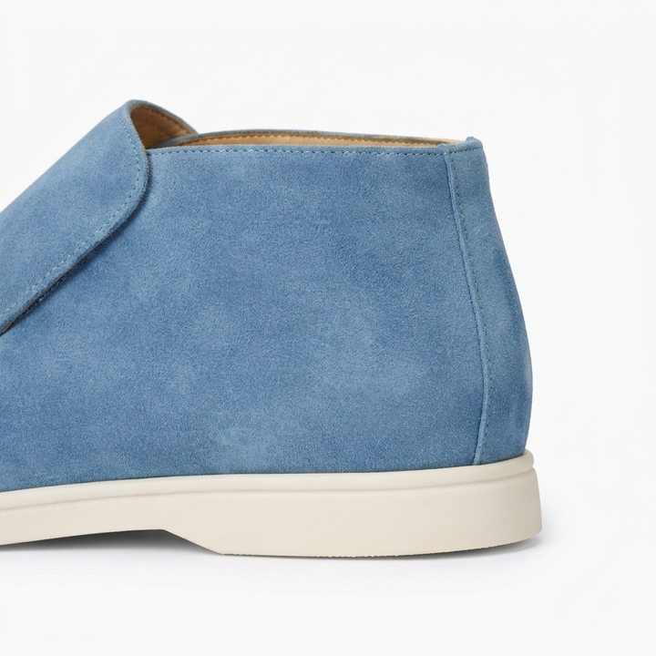 Men’s Sky Blue Suede Loafers - Vincenzo