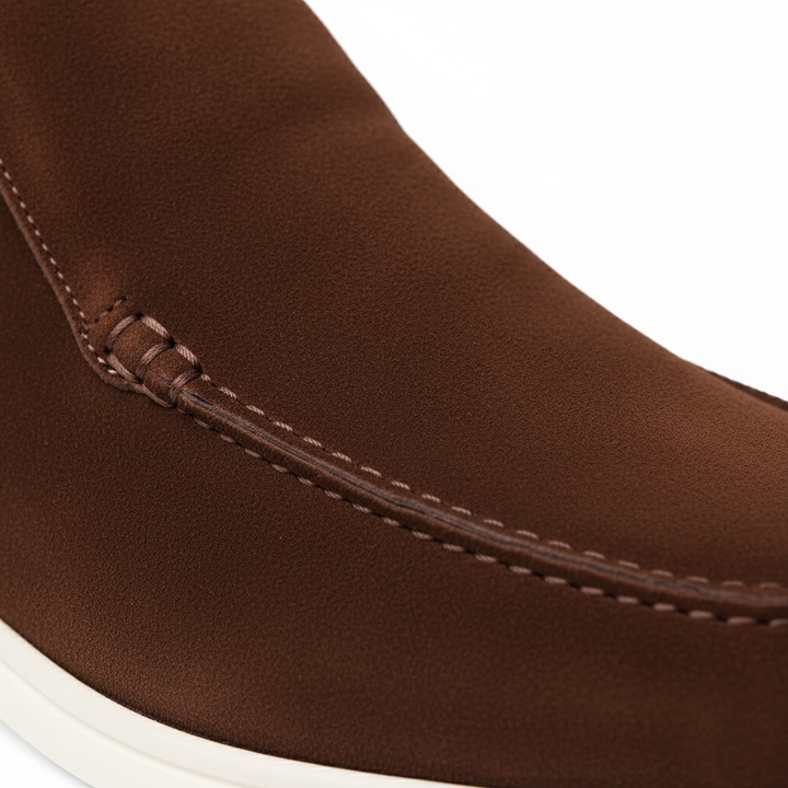 Men’s Coffee Suede Loafers - Vincenzo