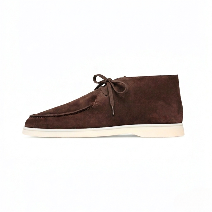 Men’s Coffee Suede Loafers - Revello