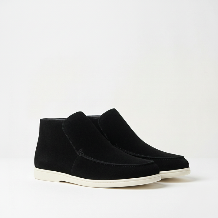 Men’s Black Suede Loafers - Vincenzo