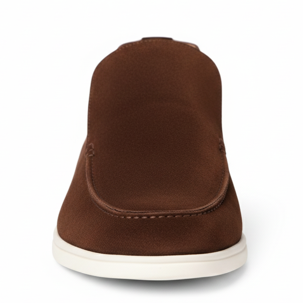 Men’s Coffee Suede Loafers - Vincenzo