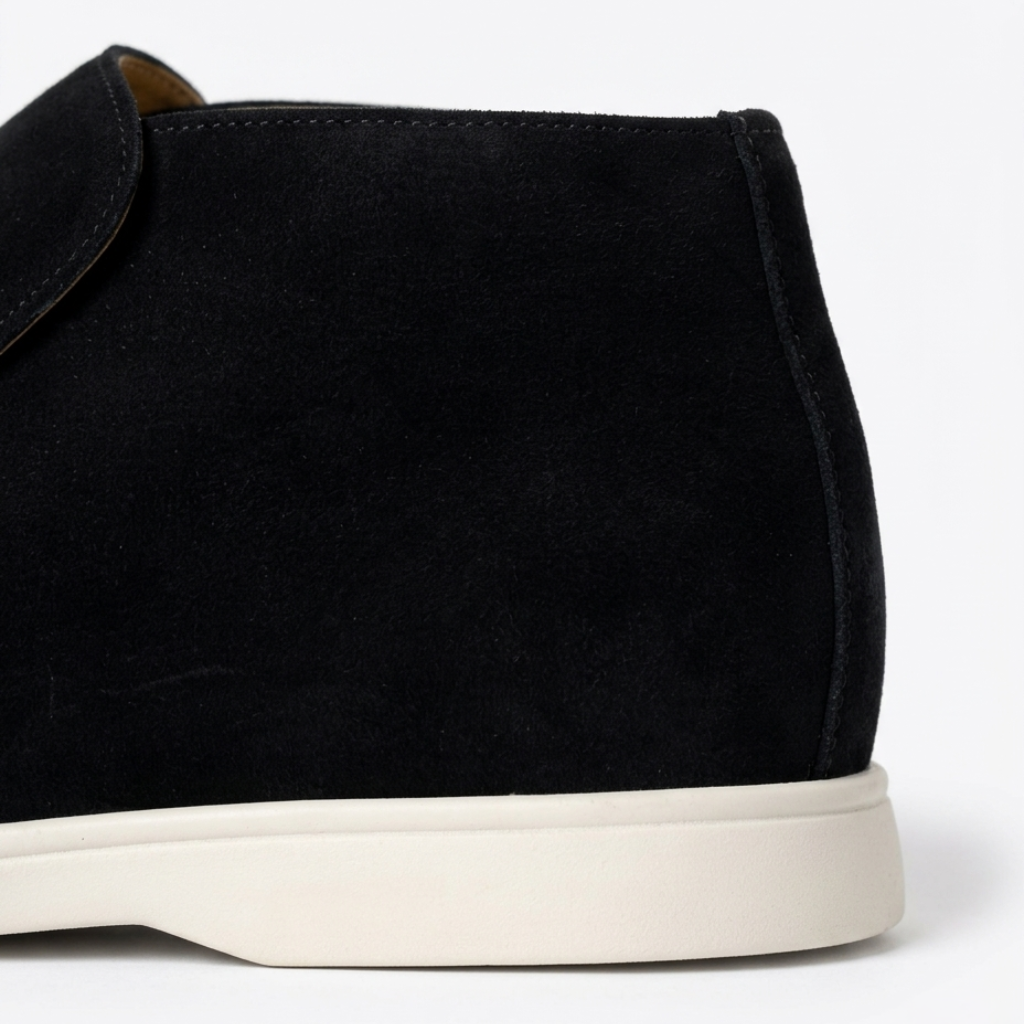 Men’s Black Suede Loafers - Vincenzo