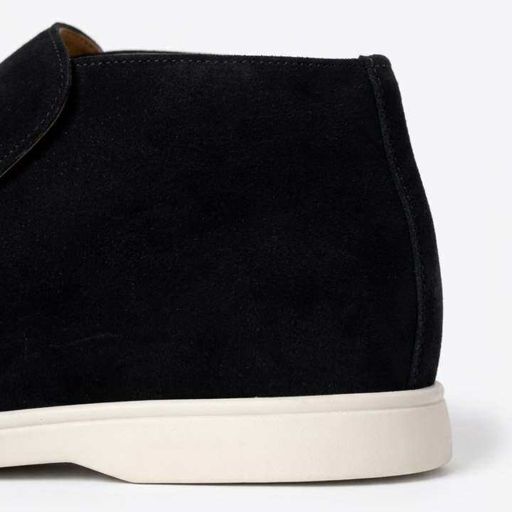 Men’s Black Suede Loafers - Vincenzo