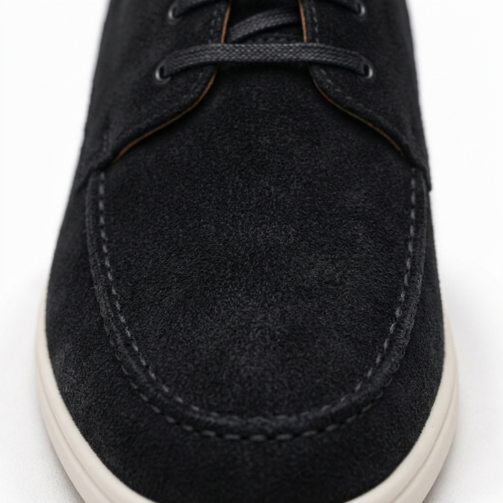 Men’s Black Suede Loafers - Saverio