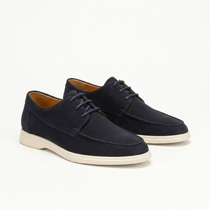 Men’s Blue Suede Loafers - Saverio