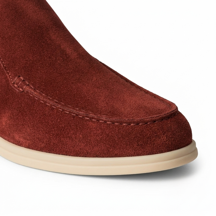 Men’s Bordeaux Suede Loafers - Vincenzo
