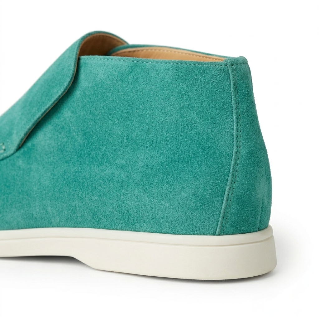 Men’s Turquoise Suede Loafers - Vincenzo