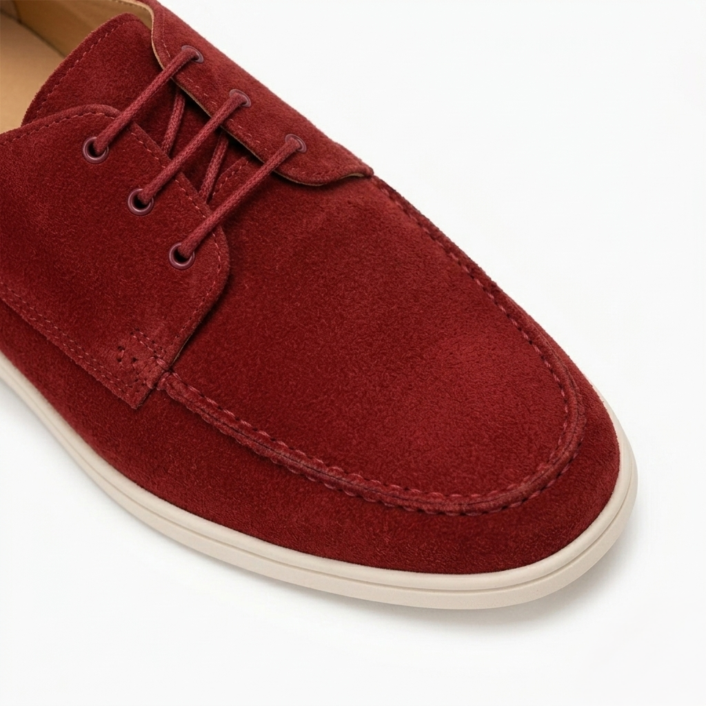Men’s Red Suede Loafers - Saverio