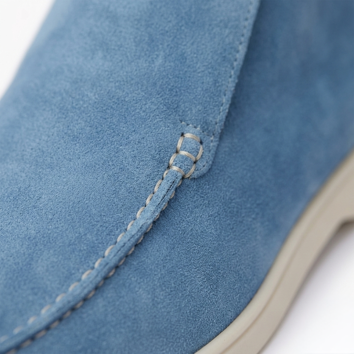Men’s Sky Blue Suede Loafers - Vincenzo