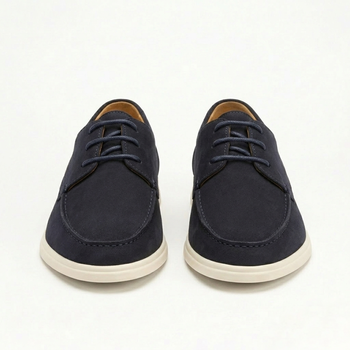 Men’s Blue Suede Loafers - Saverio