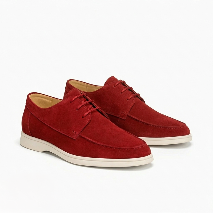 Men’s Red Suede Loafers - Saverio