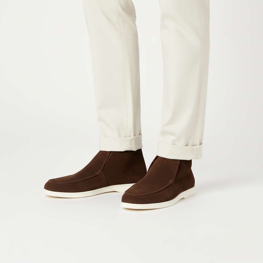 Men’s Coffee Suede Loafers - Vincenzo