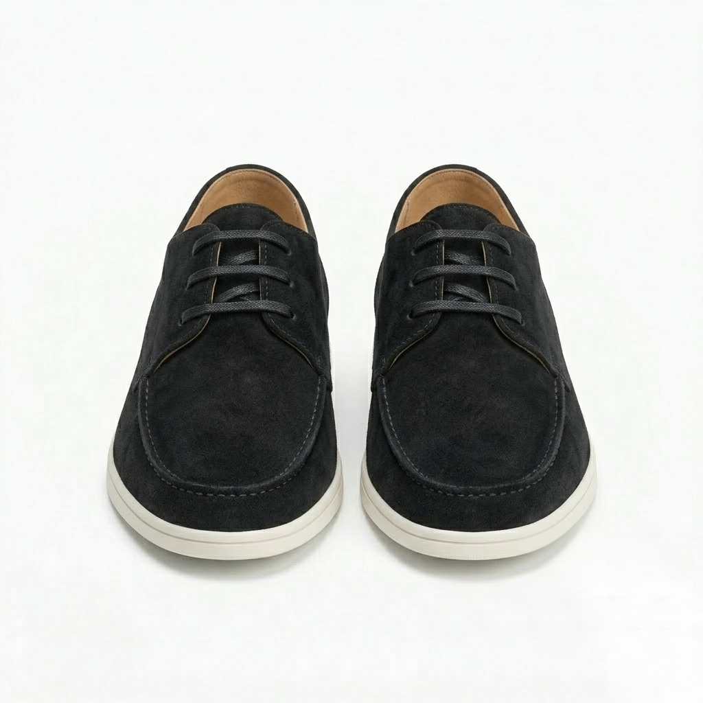 Men’s Black Suede Loafers - Saverio