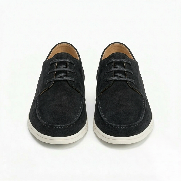 Men’s Black Suede Loafers - Saverio