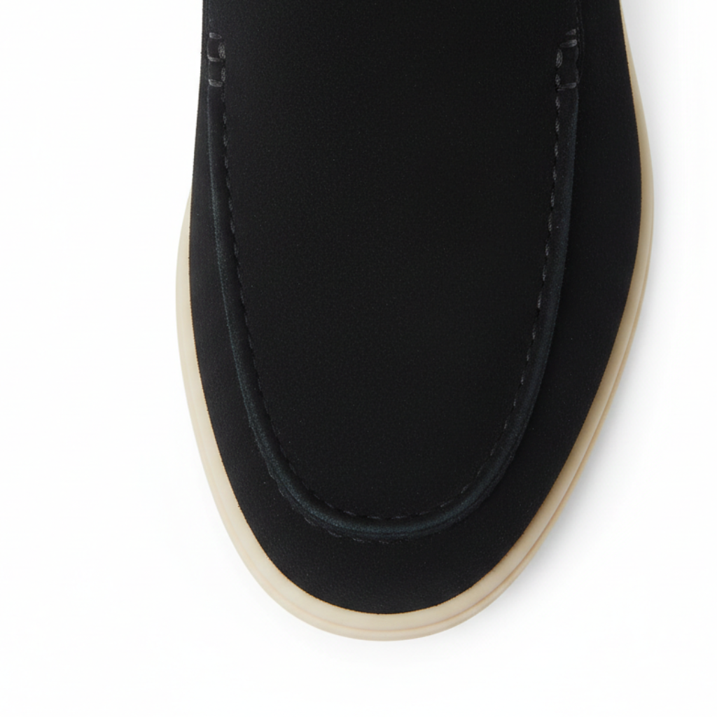 Men’s Black Suede Loafers - Vincenzo