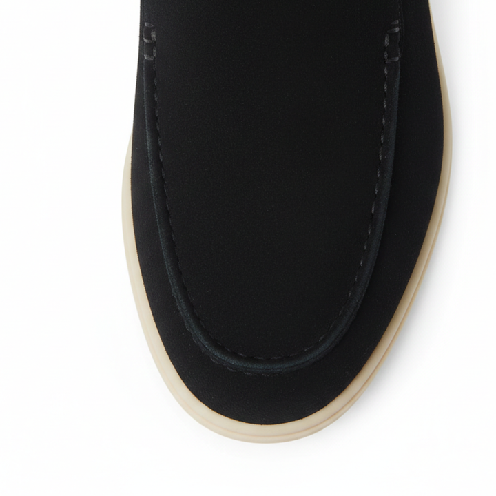Men’s Black Suede Loafers - Vincenzo