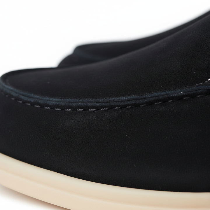 Men’s Black Suede Loafers - Vincenzo