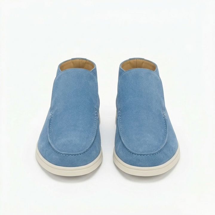 Men’s Sky Blue Suede Loafers - Vincenzo