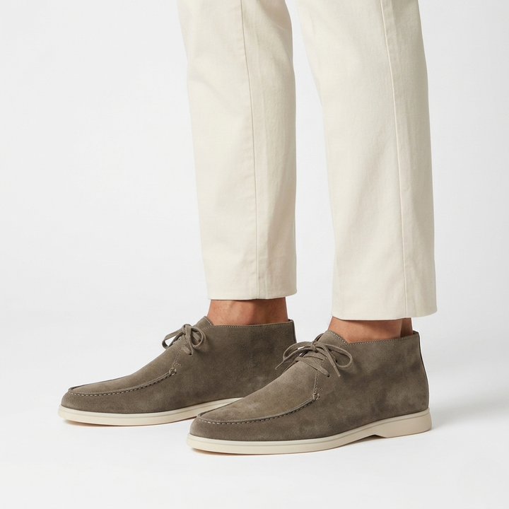 Men’s Grey Suede Loafers - Revello