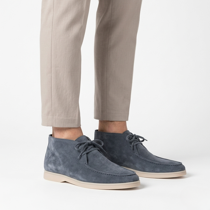 Men’s Blue Suede Loafers - Revello