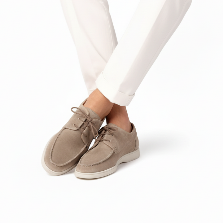 Men’s Beige Suede Loafers - Saverio