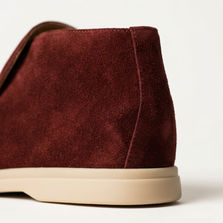 Men’s Bordeaux Suede Loafers - Vincenzo