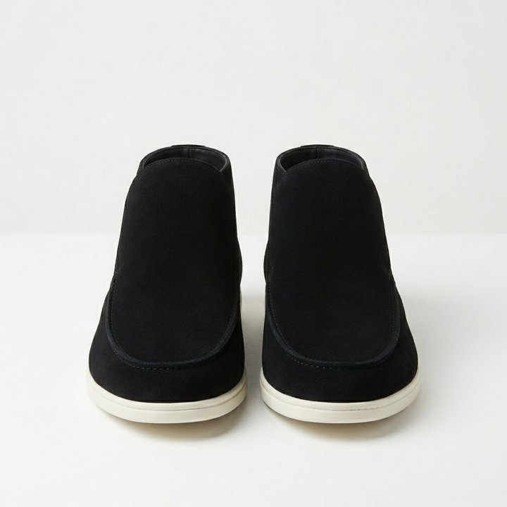 Men’s Black Suede Loafers - Vincenzo