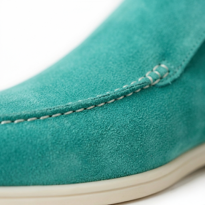 Men’s Turquoise Suede Loafers - Vincenzo