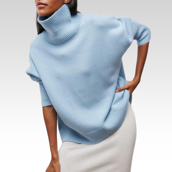 Women’s Oversized Short-Sleeve Roll-Neck Jumper