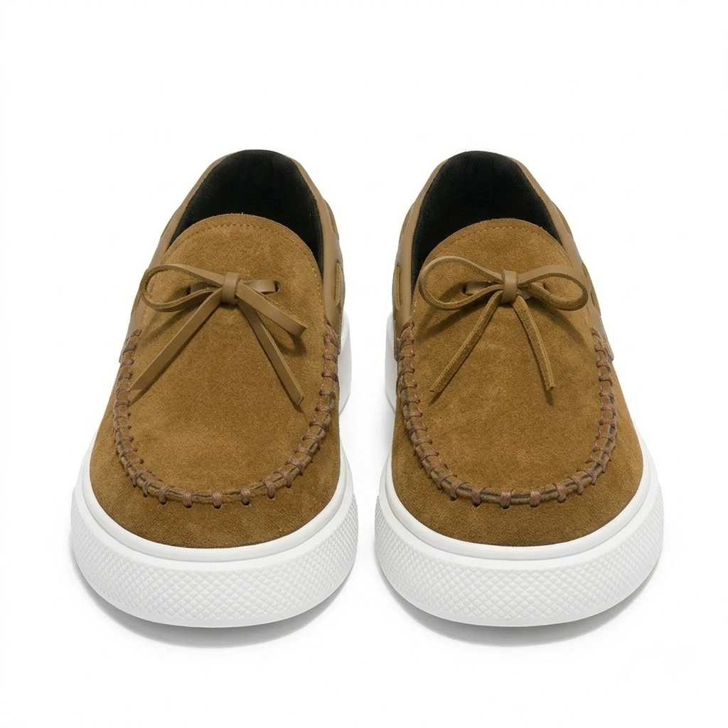 Men’s Khaki Suede Loafers - Davide
