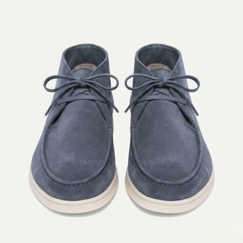Men’s Blue Suede Loafers - Revello