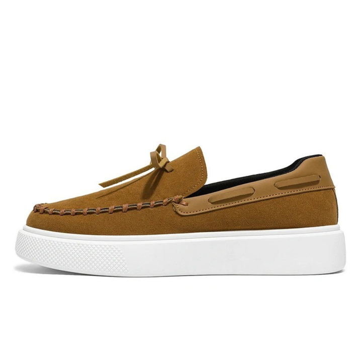 Men’s Khaki Suede Loafers - Davide