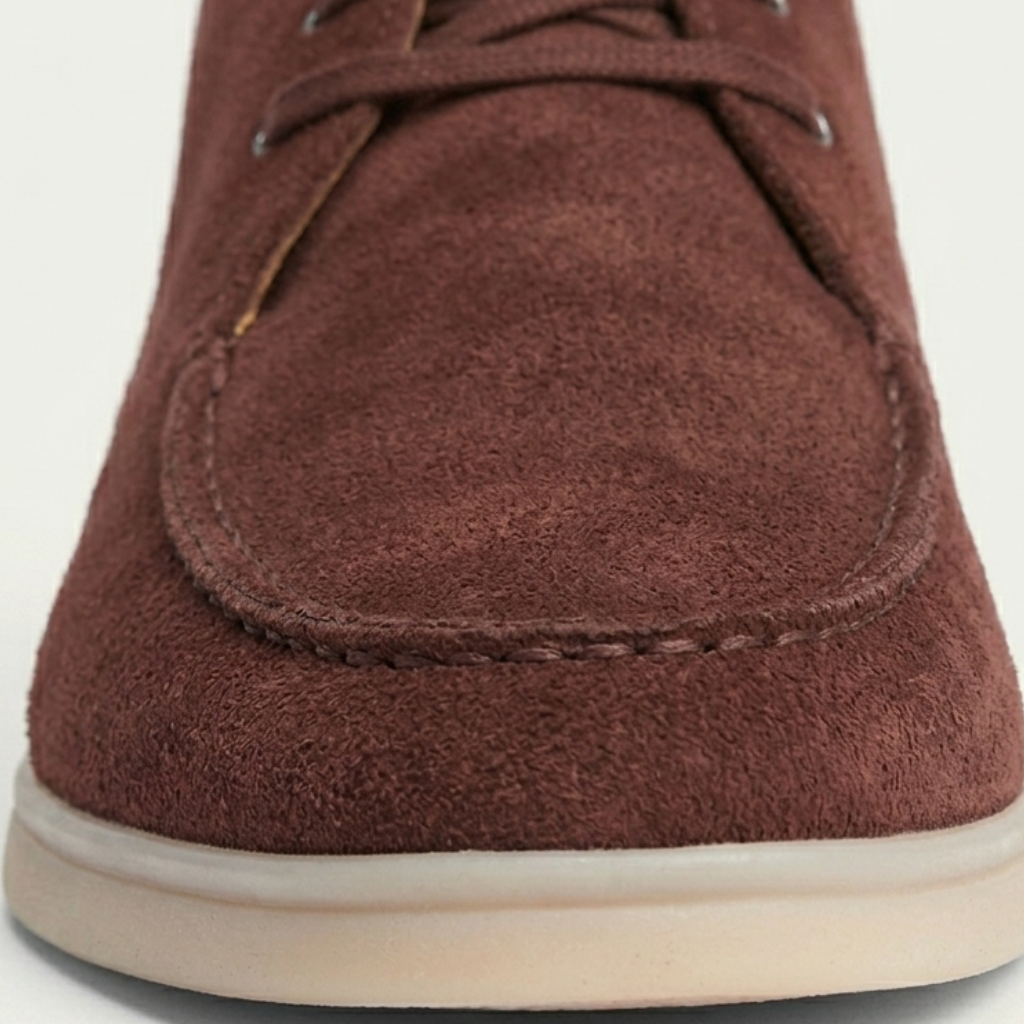 Men’s Dark Brown Suede Loafers - Revello