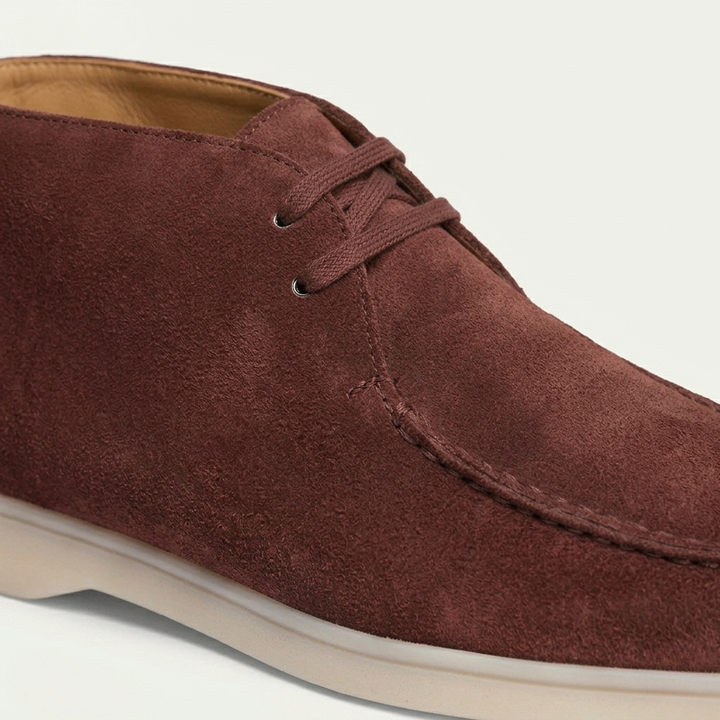 Men’s Dark Brown Suede Loafers - Revello