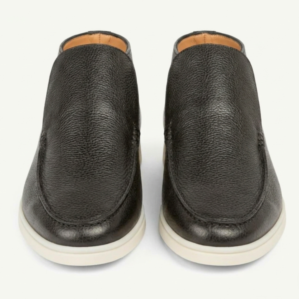Men’s Black Leather Loafers - Vincenzo