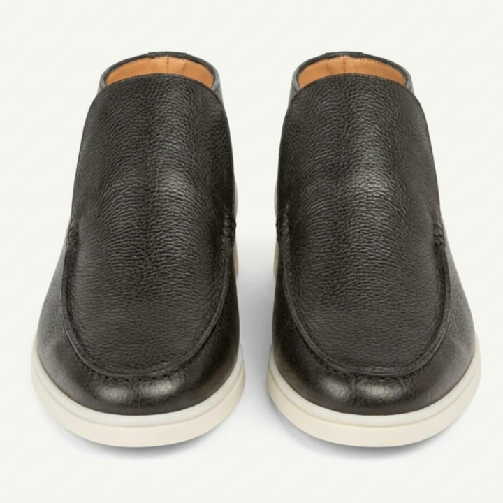 Men’s Black Leather Loafers - Vincenzo