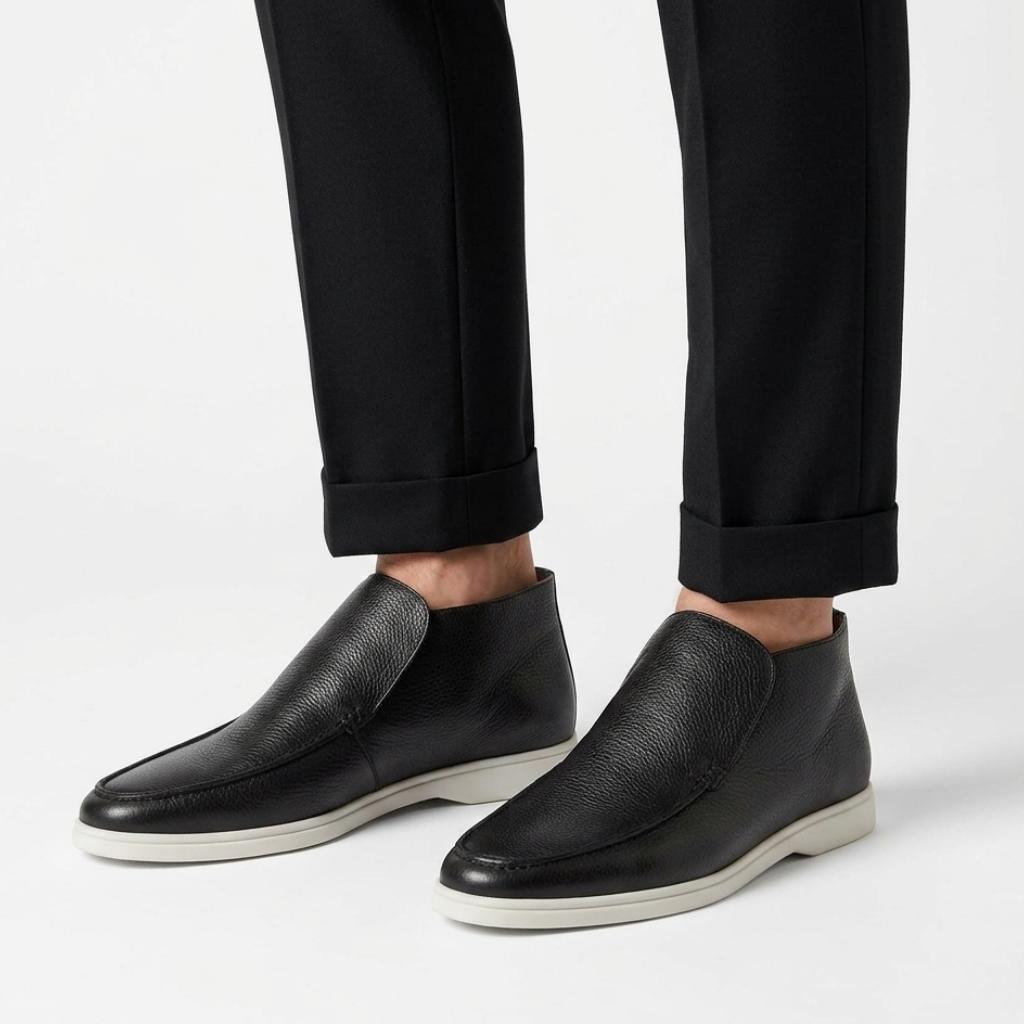 Men’s Black Leather Loafers - Vincenzo