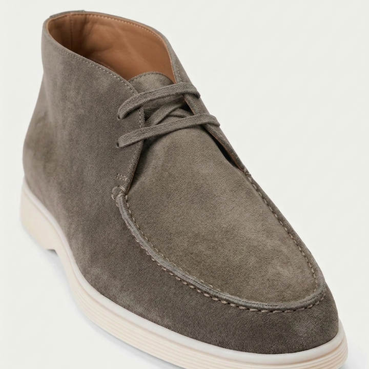 Men’s Grey Suede Loafers - Revello