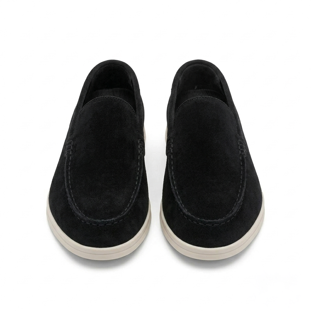 Men’s Black Suede Loafers - Gabriele