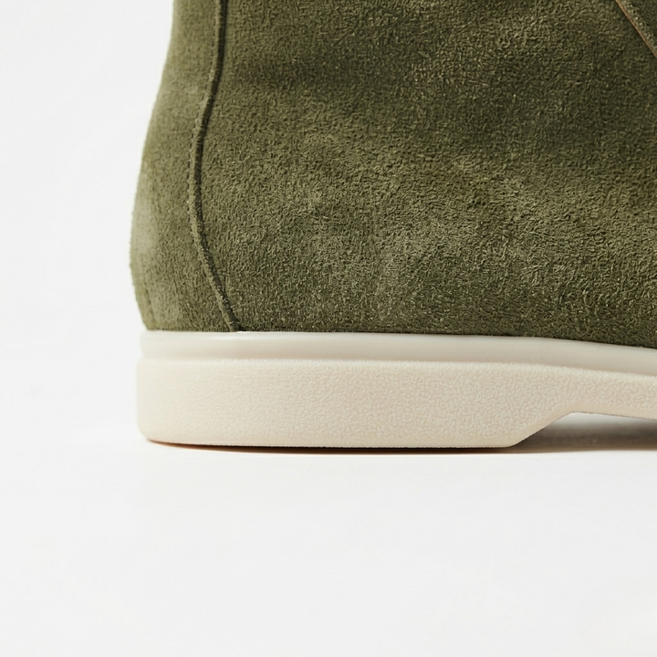 Men’s Olive Leather Loafers - Vincenzo