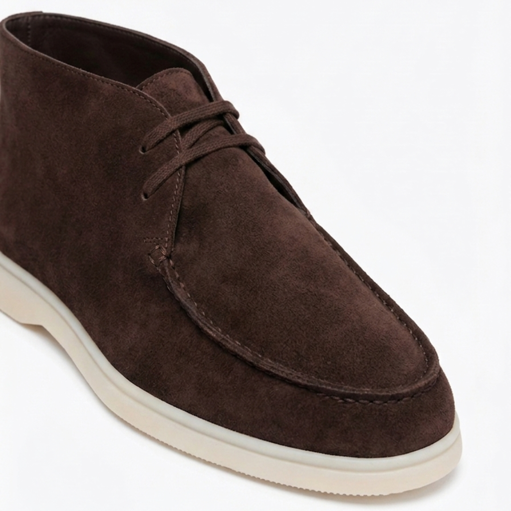 Men’s Coffee Suede Loafers - Revello