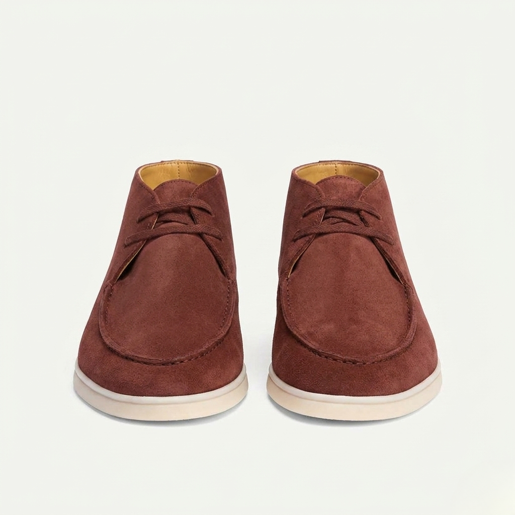 Men’s Dark Brown Suede Loafers - Revello
